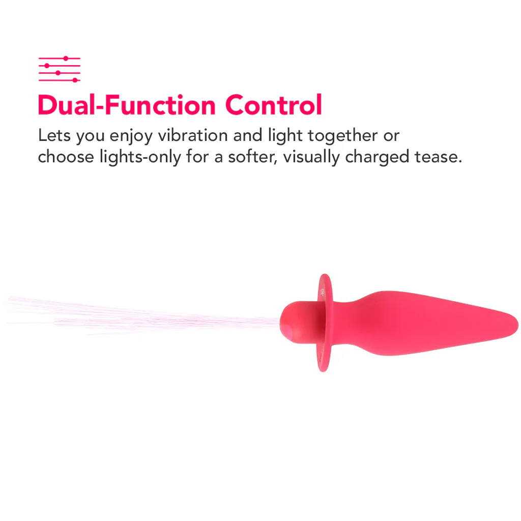 Southern Lights Vibrating Butt Plug in Pink - Image 3