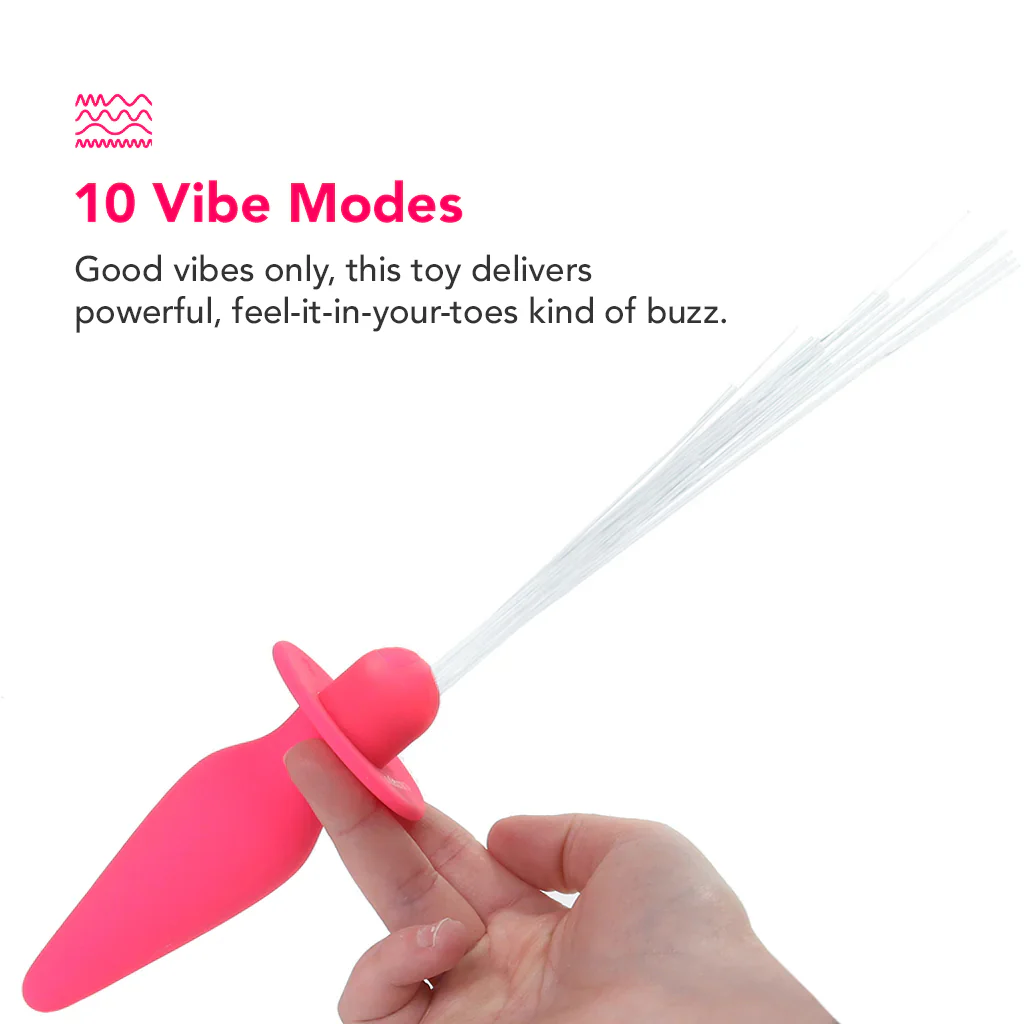 Southern Lights Vibrating Butt Plug in Pink - Image 4