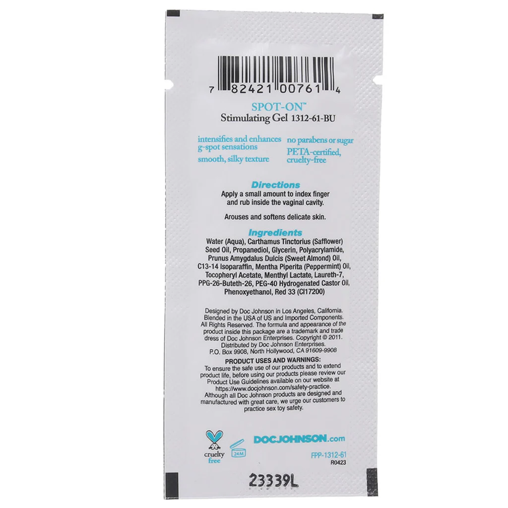 Spot-On G-Spot Stimulating Gel in .25oz/7.1g - Image 6