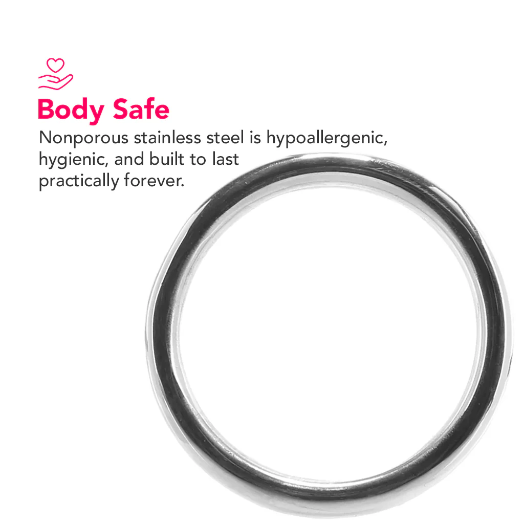 Stainless Steel 3 Piece Cock Ring Set - Image 5