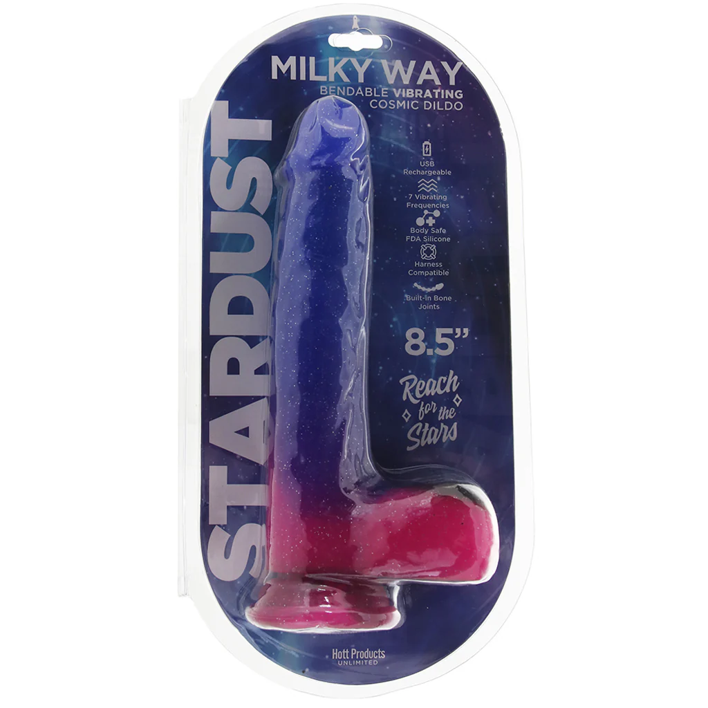 Stardust Milky Way 8.5 Inch Vibrating Dildo - Image 6