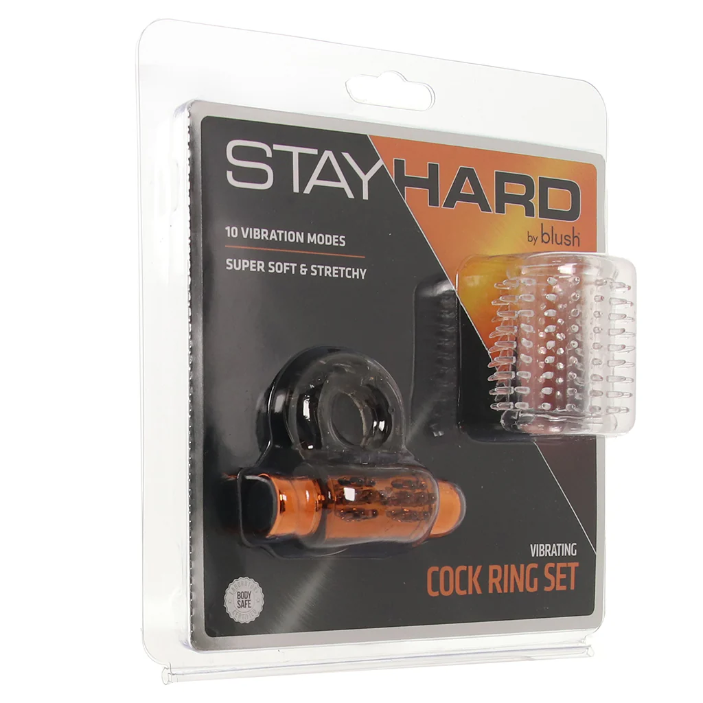 Stay Hard Double Flower Vibrating Cock Ring Set - Image 9
