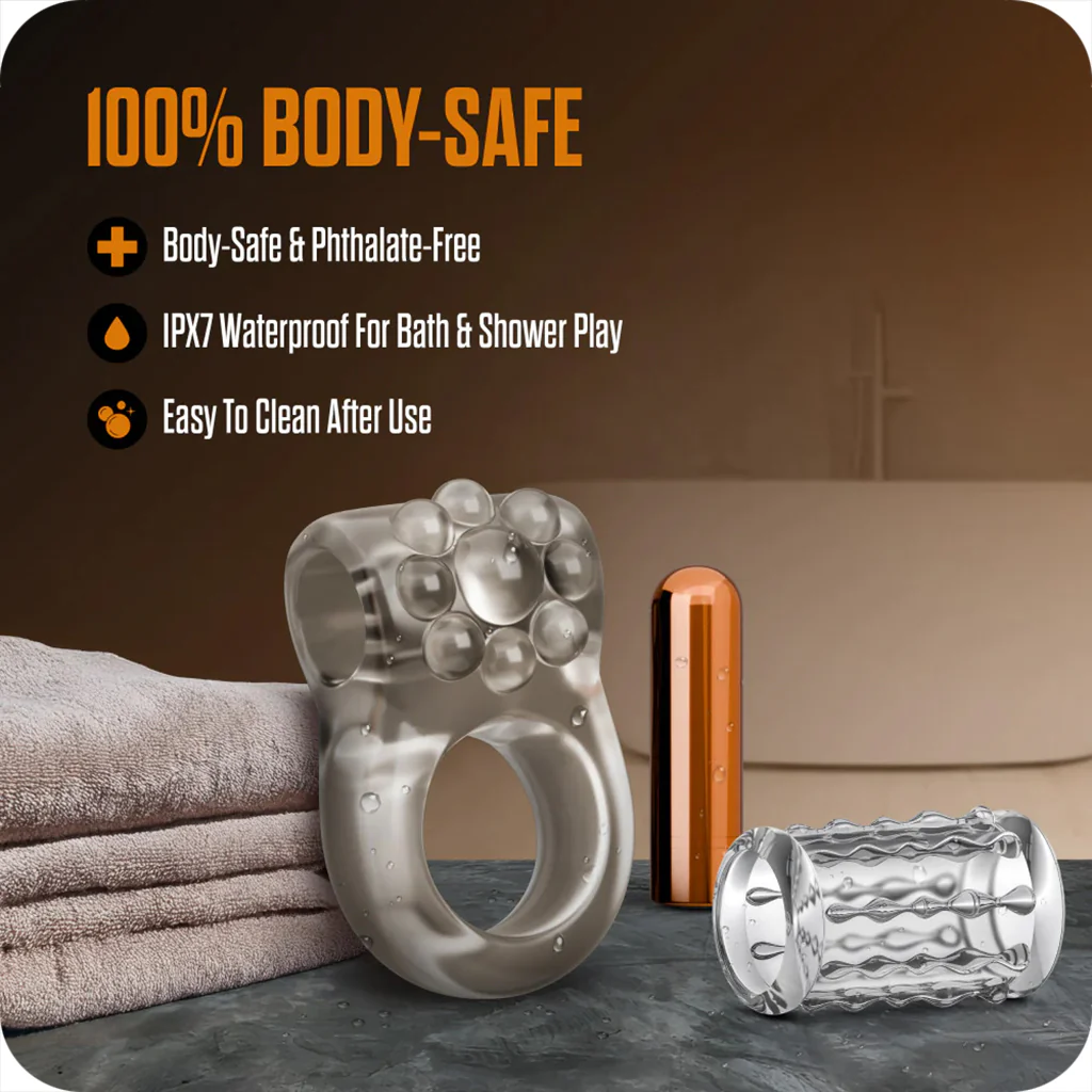 Stay Hard Flower Vibrating Cock Ring Set - Image 3