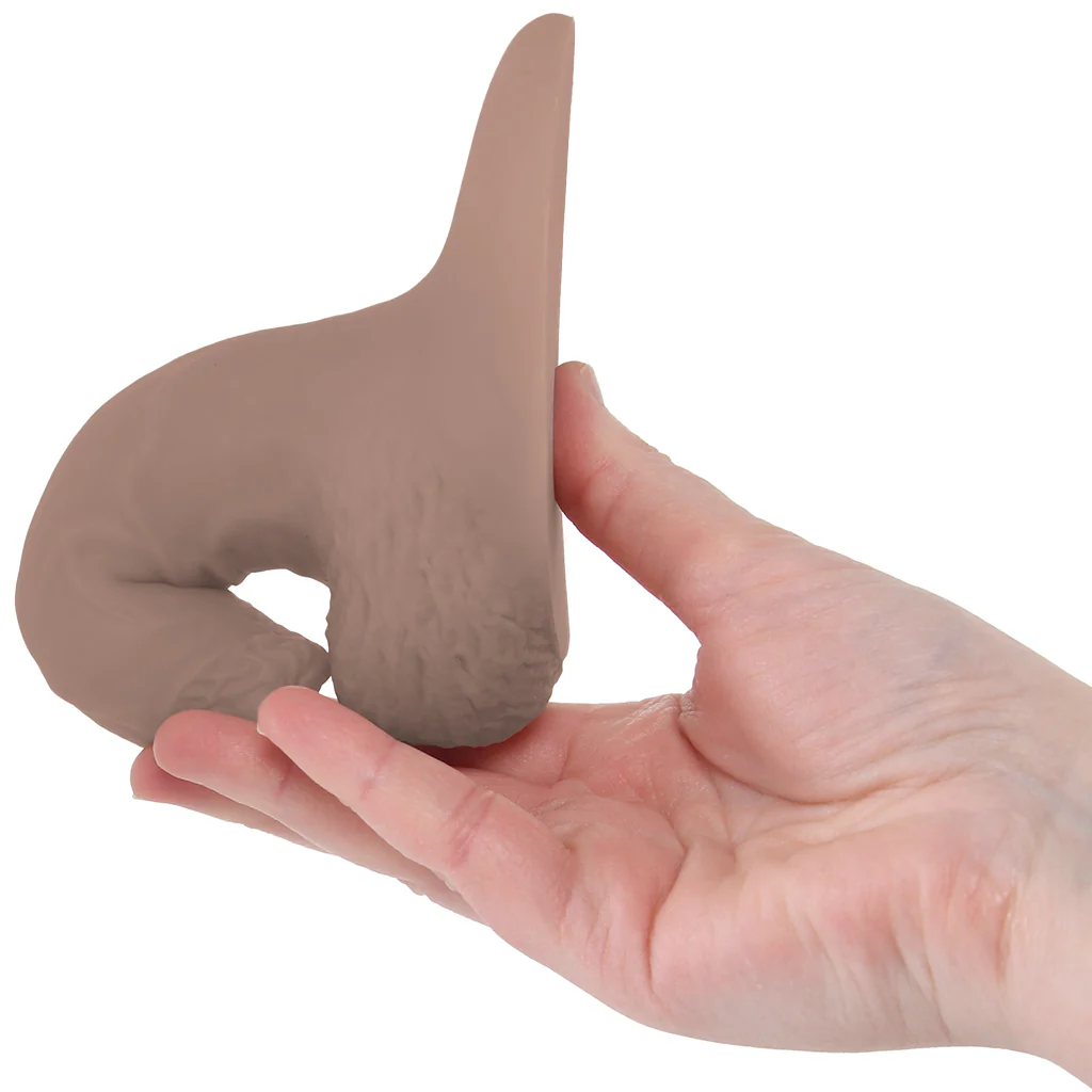 Strap U 5.1 Inch Uncut Silicone Packer in Tan - Image 4
