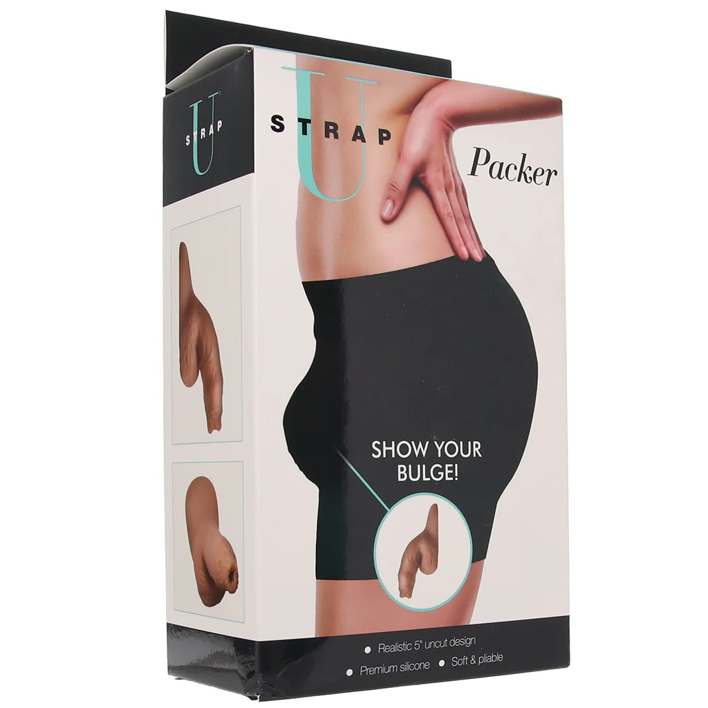 Strap U 5.1 Inch Uncut Silicone Packer in Tan - Image 6