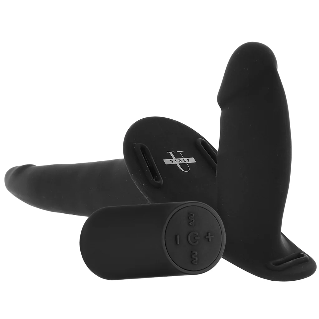 Strap U Power Pegger Beginner Vibrating Dildo & Harness - Image 2
