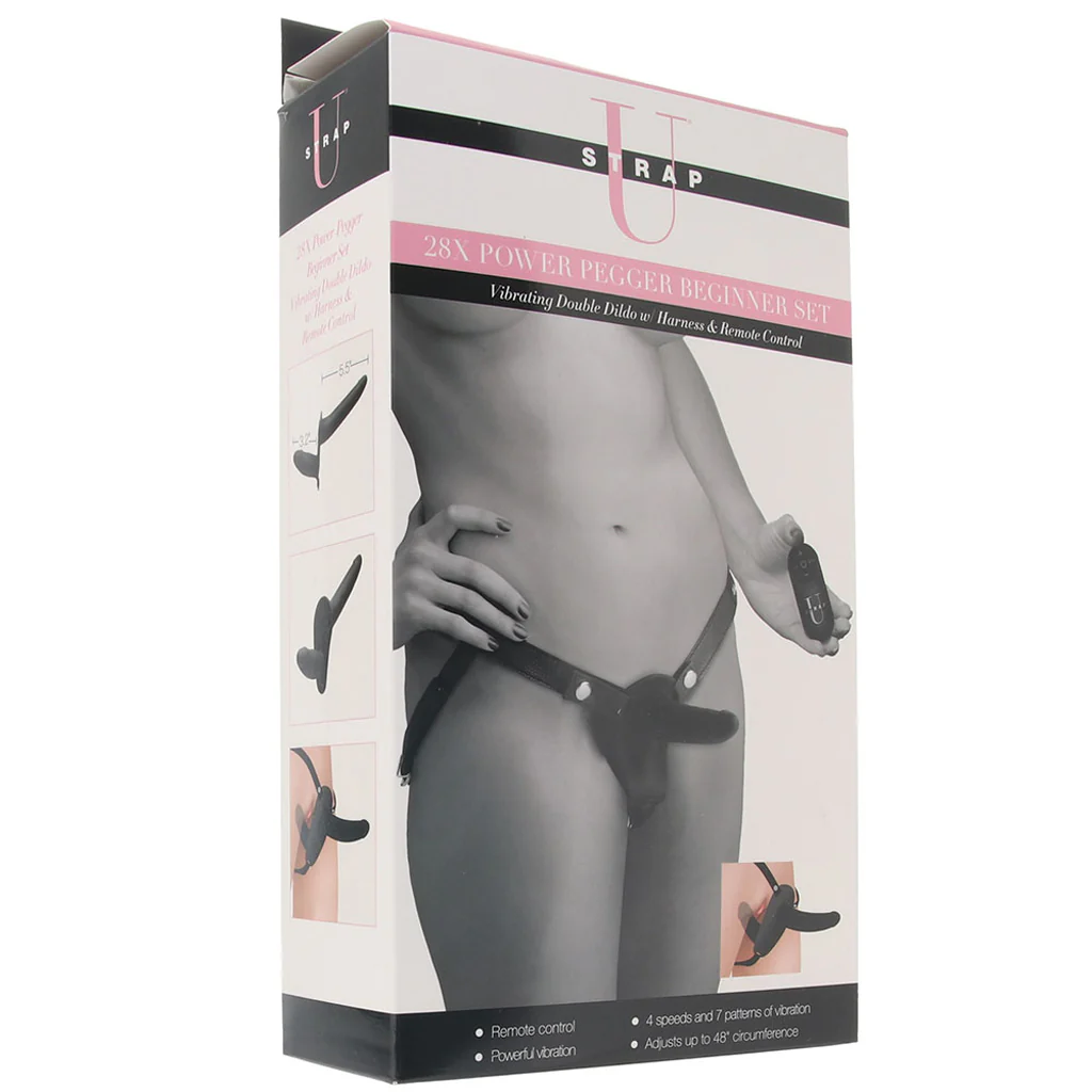 Strap U Power Pegger Beginner Vibrating Dildo & Harness - Image 6