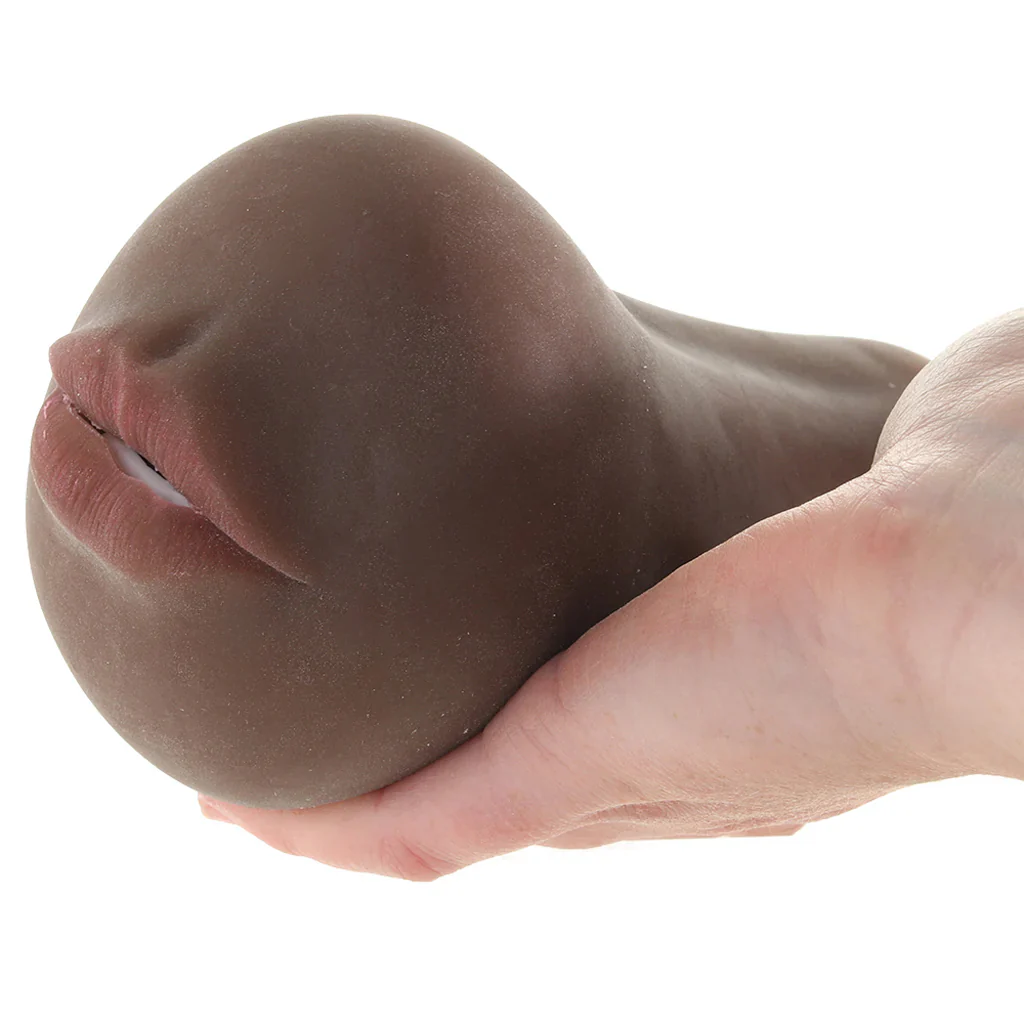 Stroke It Anatomical Mouth Stroker in Brown - Image 4