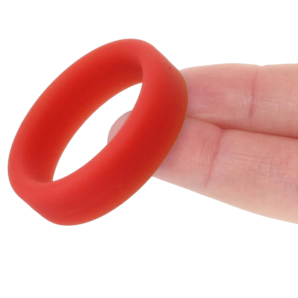 Soft Silicone C-Ring in Red - Image 4