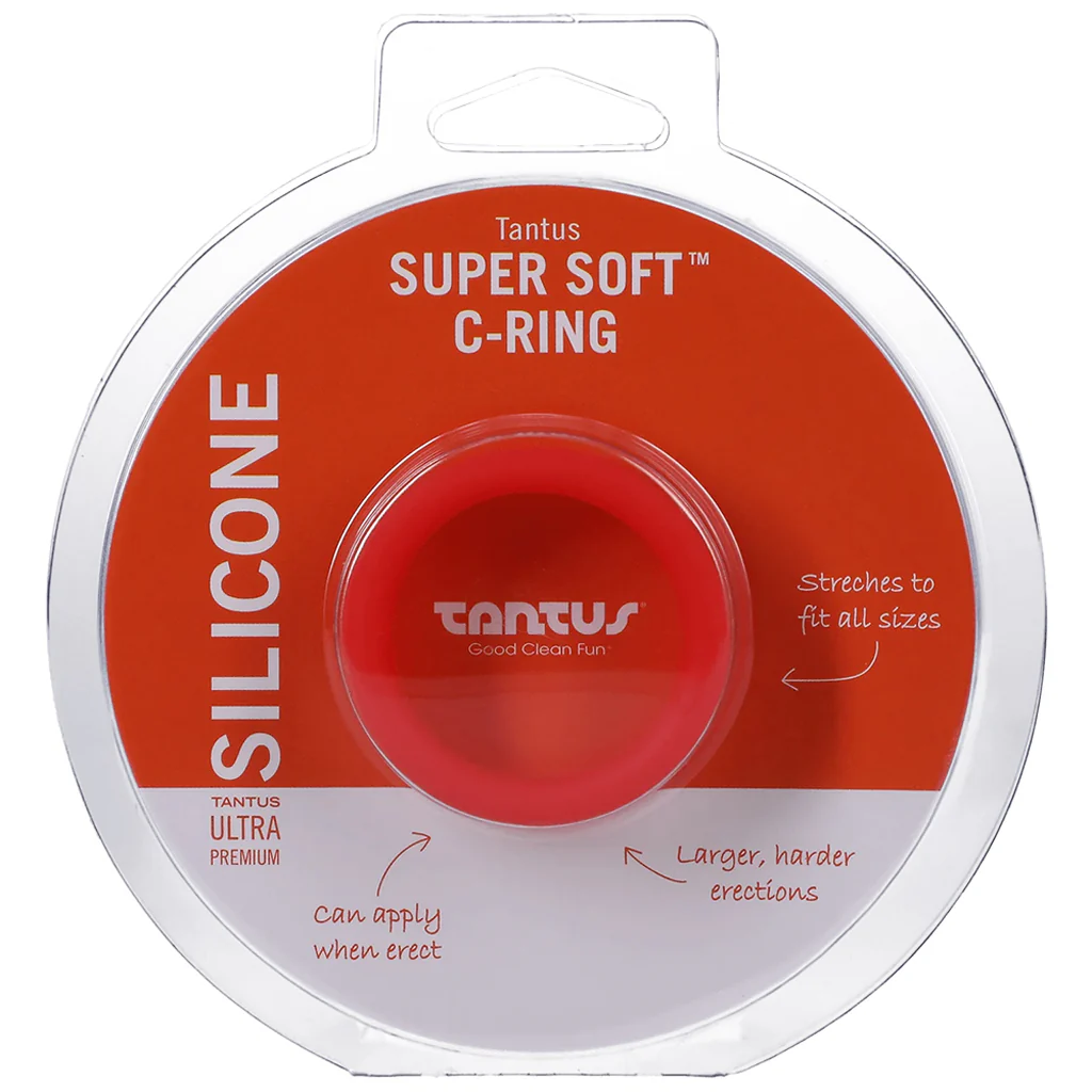 Soft Silicone C-Ring in Red - Image 6
