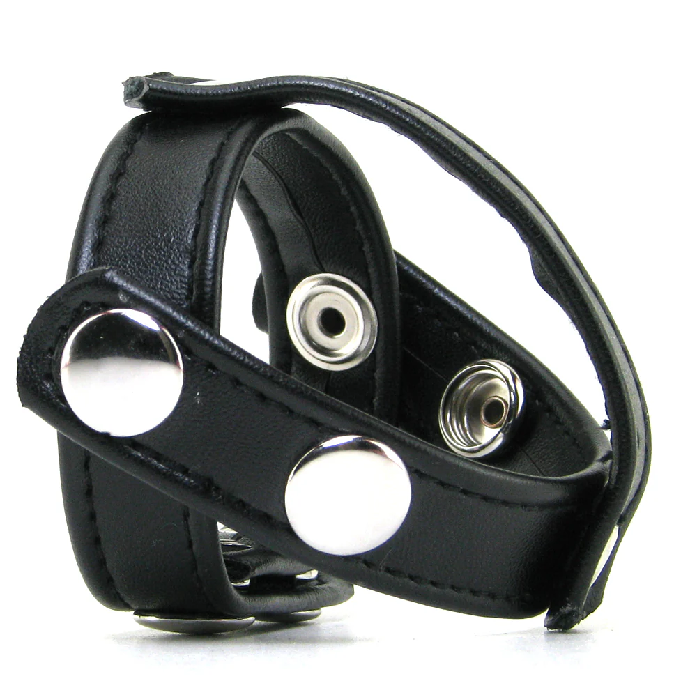 Blue Line T-Style Cock Ring with Ball Divider - Image 3
