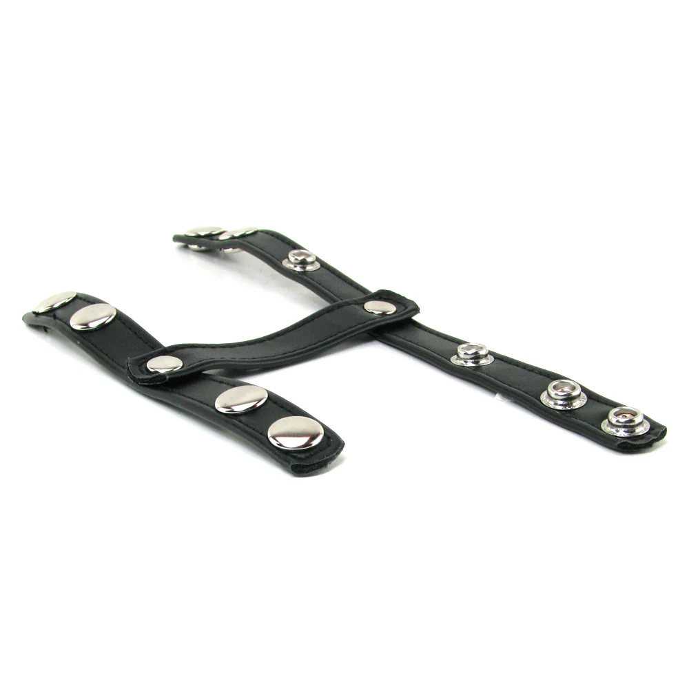 Blue Line T-Style Cock Ring with Ball Divider - Image 4