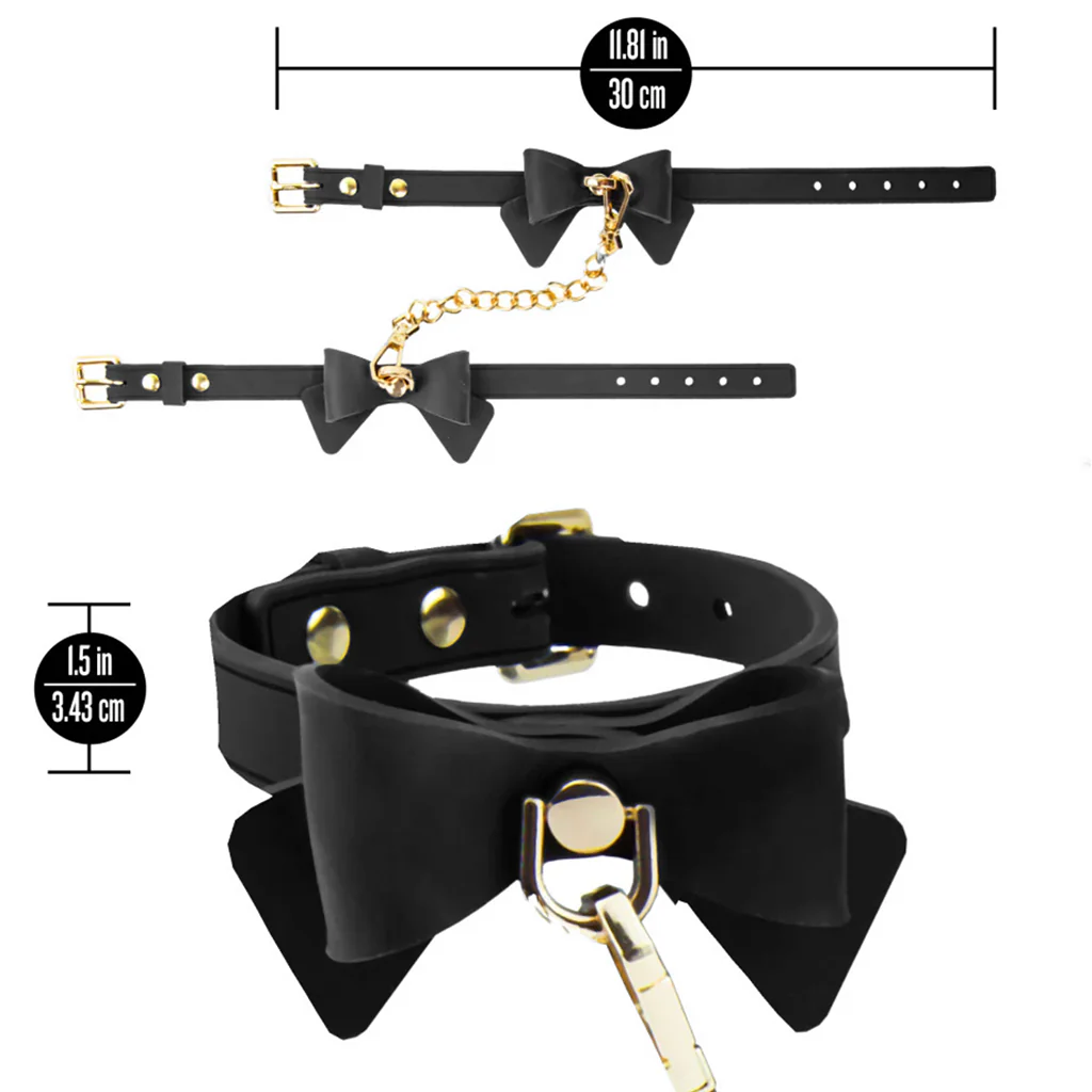 Temptasia Ardor Silicone Bows Wrist & Ankle Cuff Set - Image 8