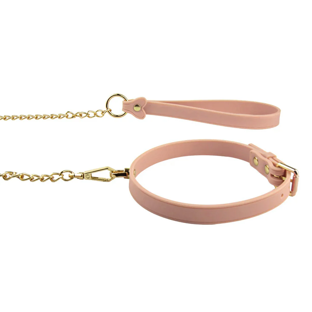 Temptasia Ardor Silicone Collar & Leash in Pink - Image 2