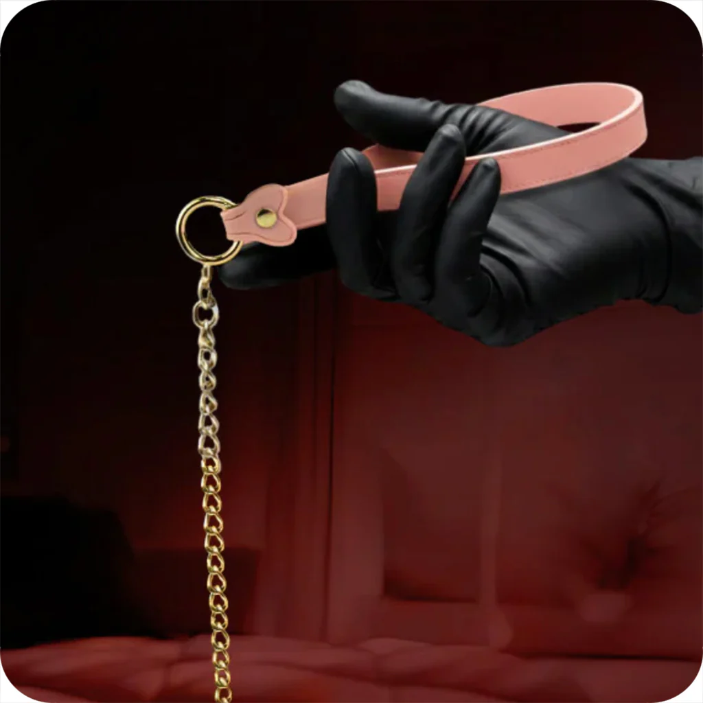 Temptasia Ardor Silicone Collar & Leash in Pink - Image 4