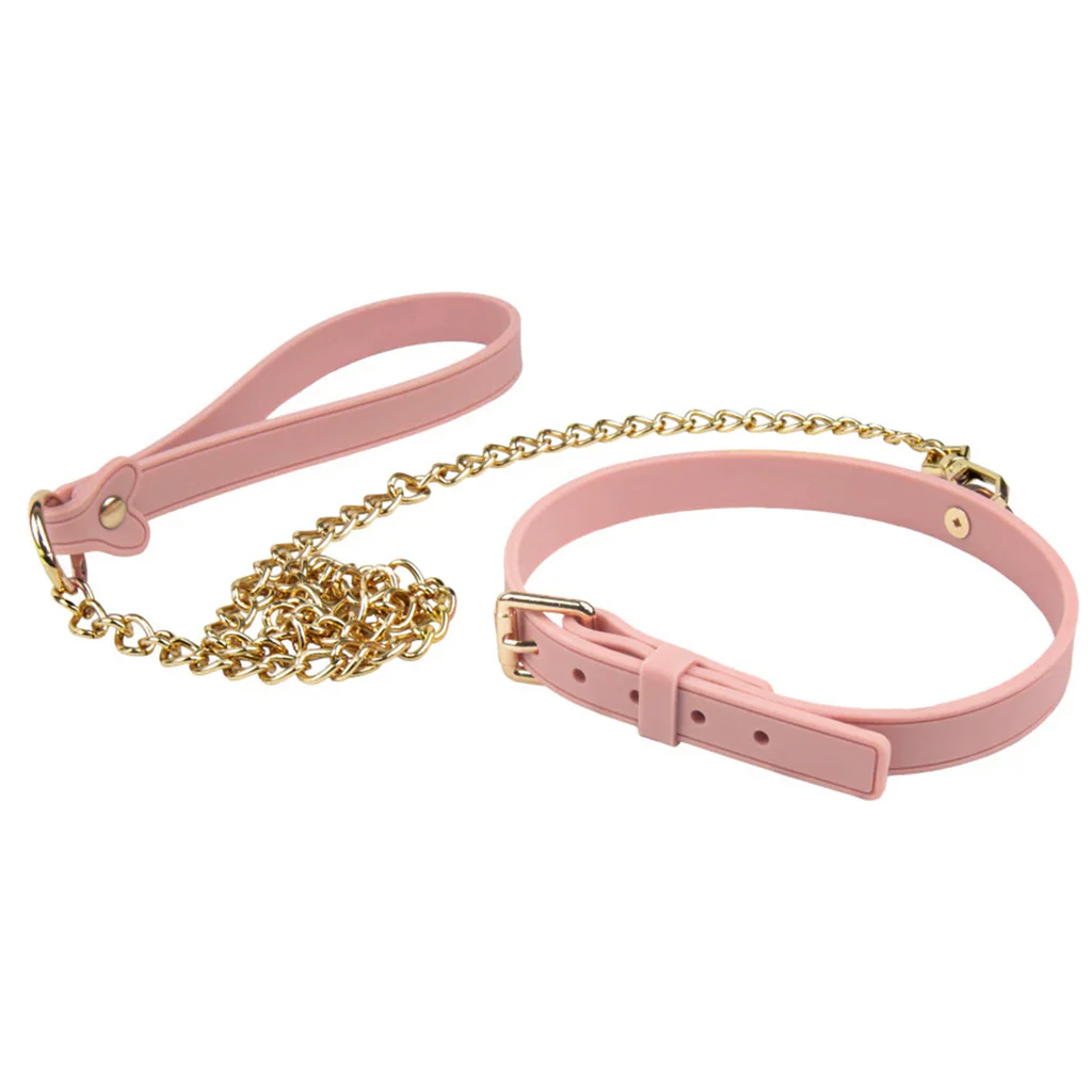 Temptasia Ardor Silicone Collar & Leash in Pink - Image 5