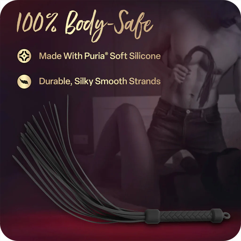 Temptasia Ardor Silicone Flogger in Black - Image 3