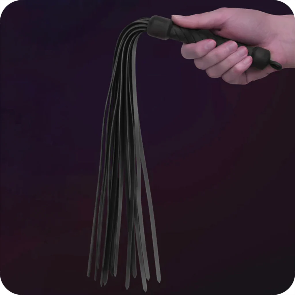 Temptasia Ardor Silicone Flogger in Black - Image 5