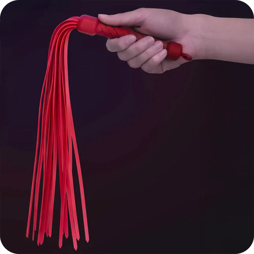 Temptasia Ardor Silicone Flogger in Red - Image 5