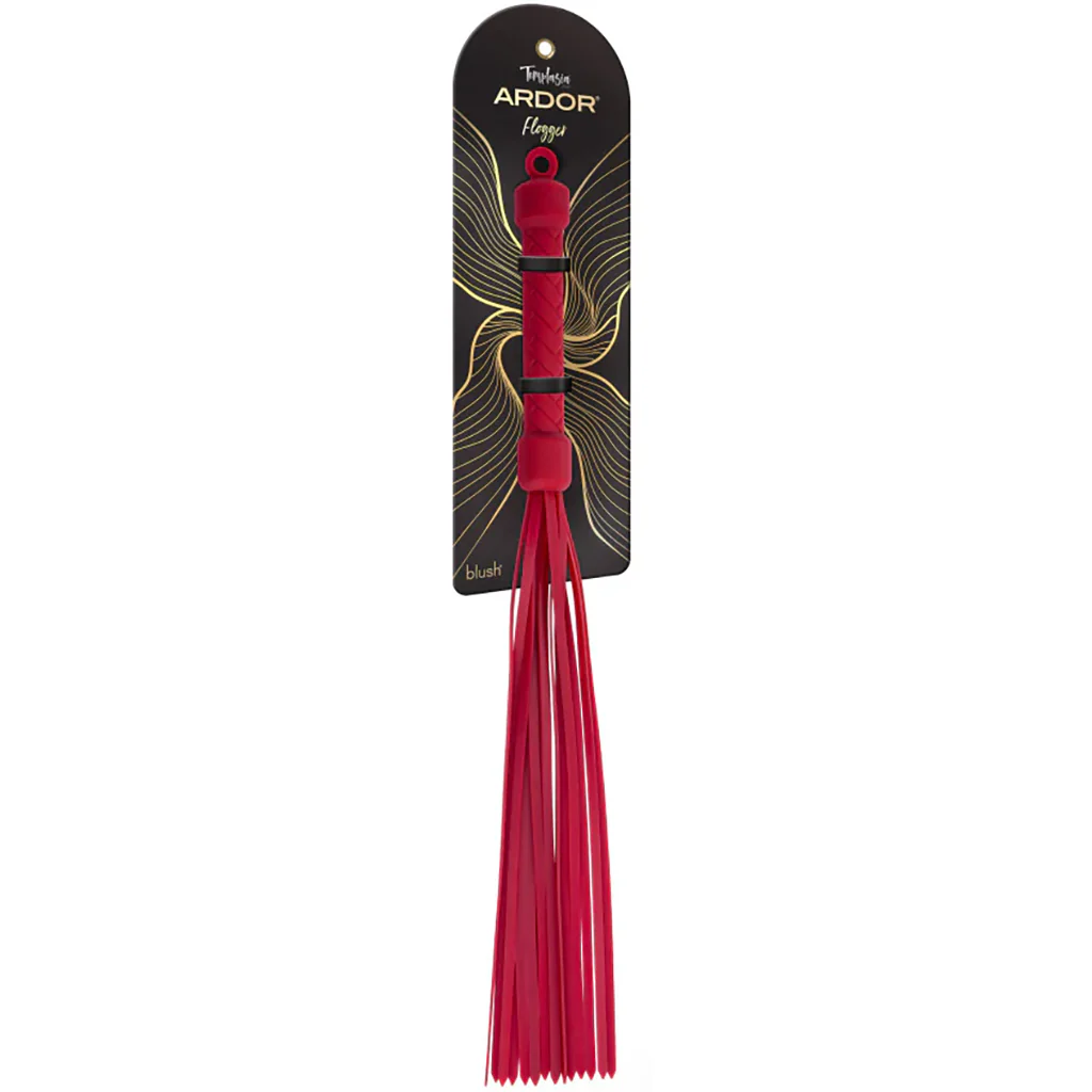 Temptasia Ardor Silicone Flogger in Red - Image 9