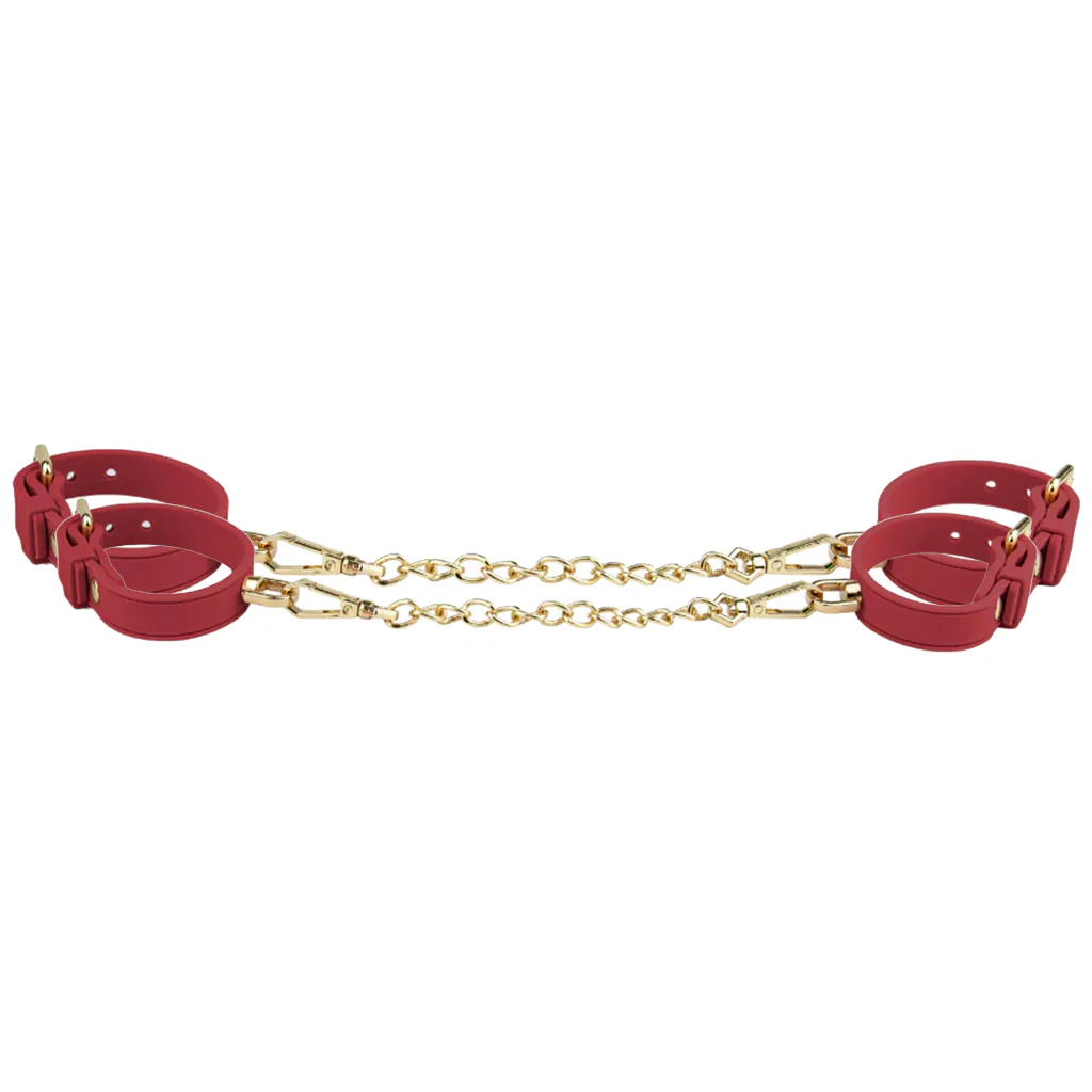 Temptasia Ardor Silicone Wrist & Ankle Restraint Set in Red - Image 3