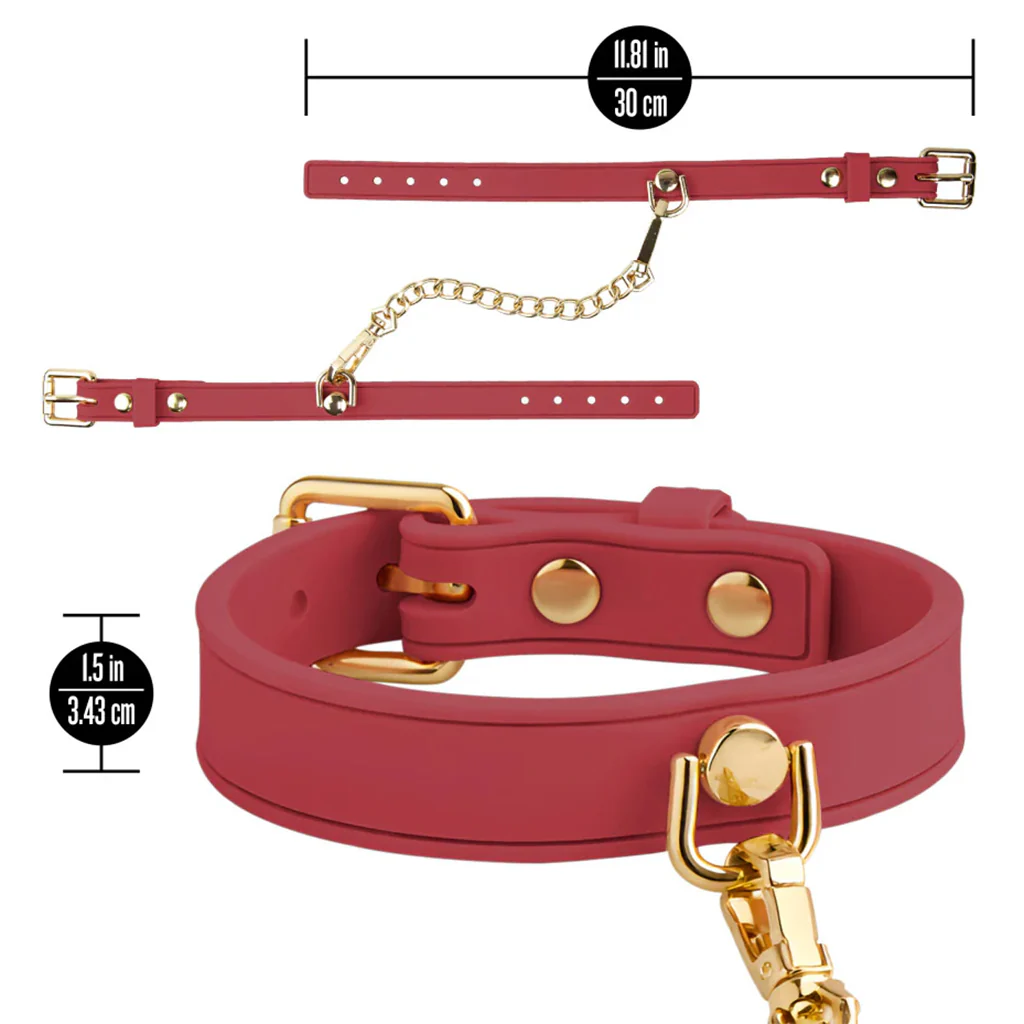 Temptasia Ardor Silicone Wrist & Ankle Restraint Set in Red - Image 5