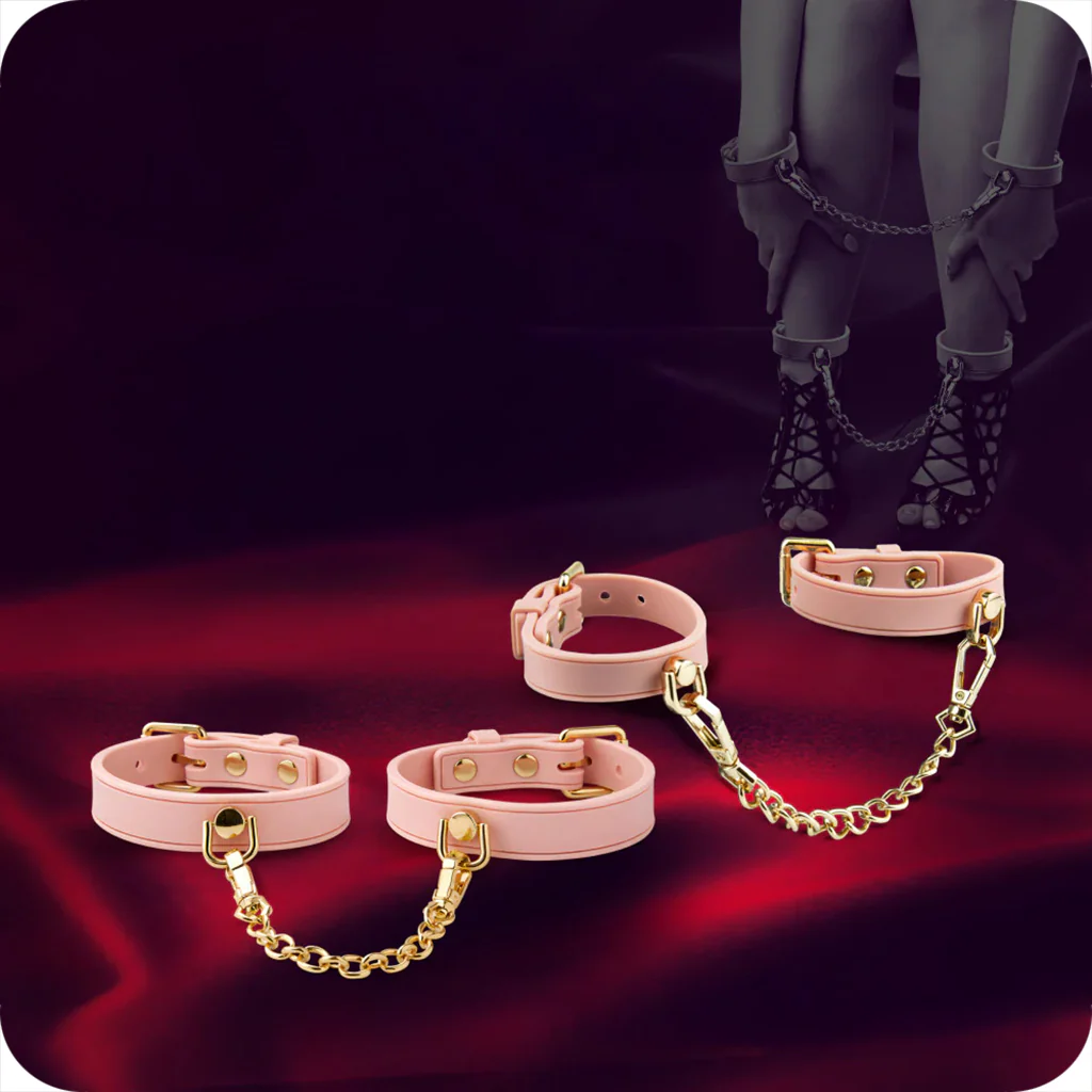 Temptasia Ardor Silicone Wrist & Ankle Restraint Set in Pin - Image 2
