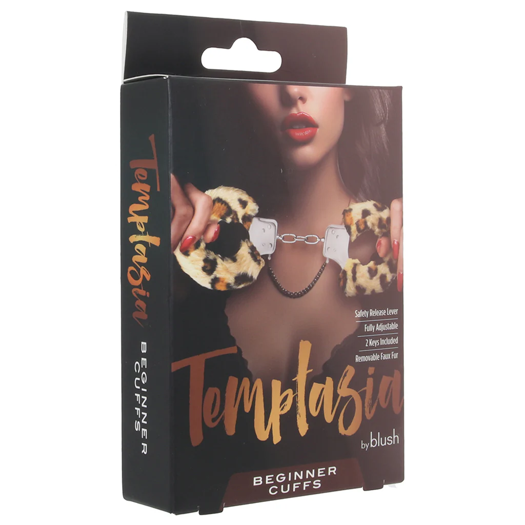 Temptasia Beginner Fuzzy Cuffs in Leopard - Image 6