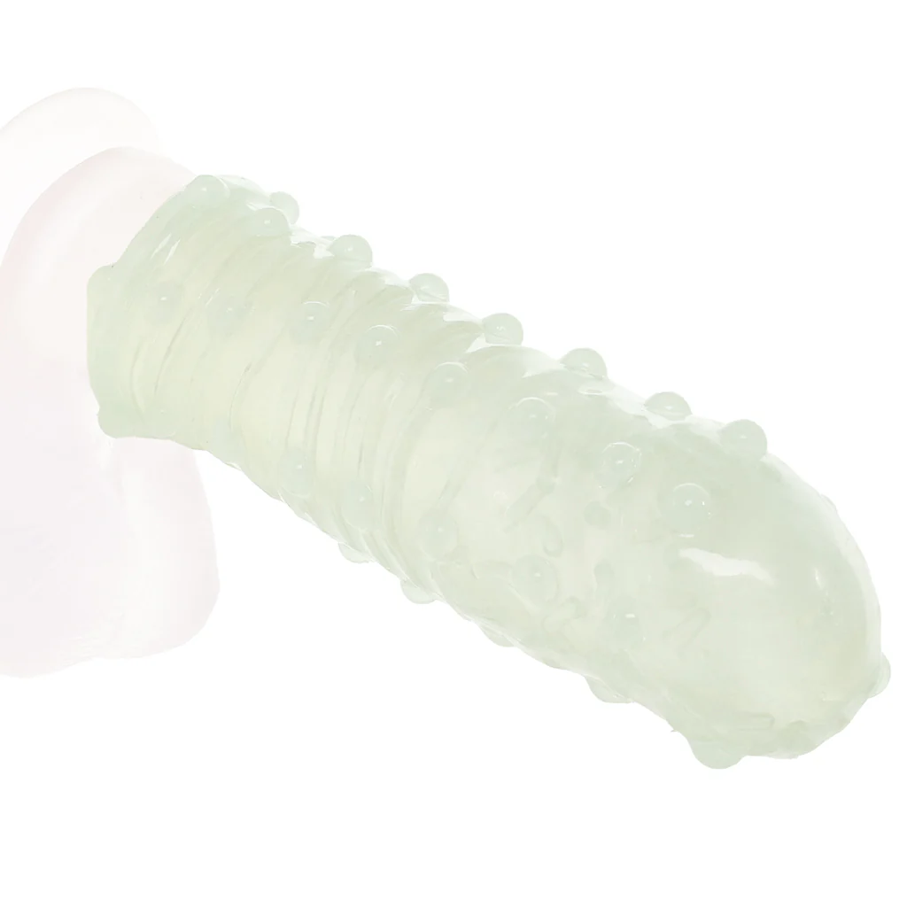 Textured Reversable Pleasure Sleeve in Glow-In-The-Dark - Image 2