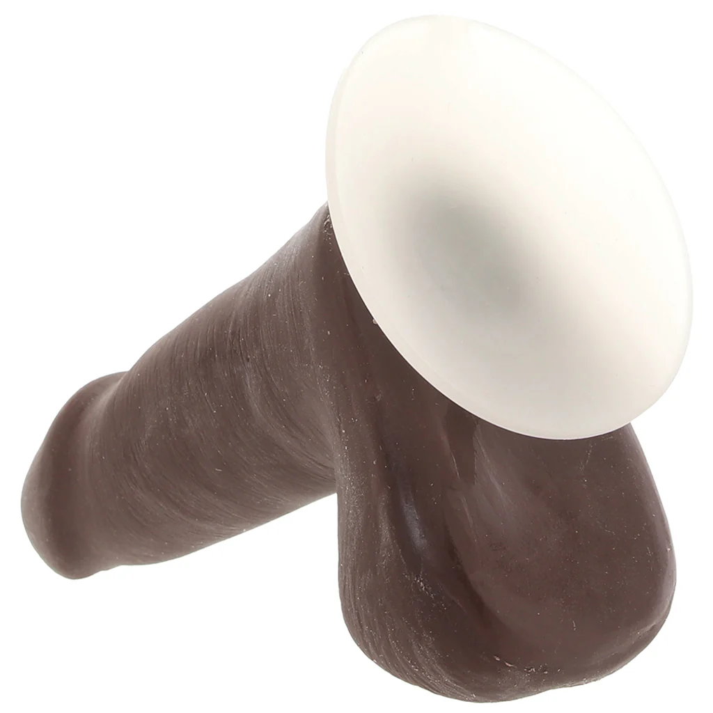 The Realistic 5 Inch Cock with Balls in Chocolate - Image 5