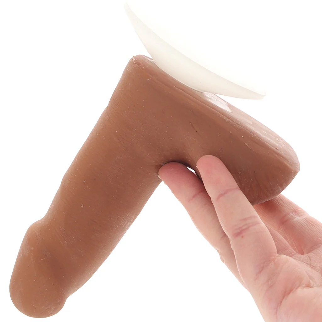 The Realistic 5 Inch Cock with Balls in Caramel - Image 4
