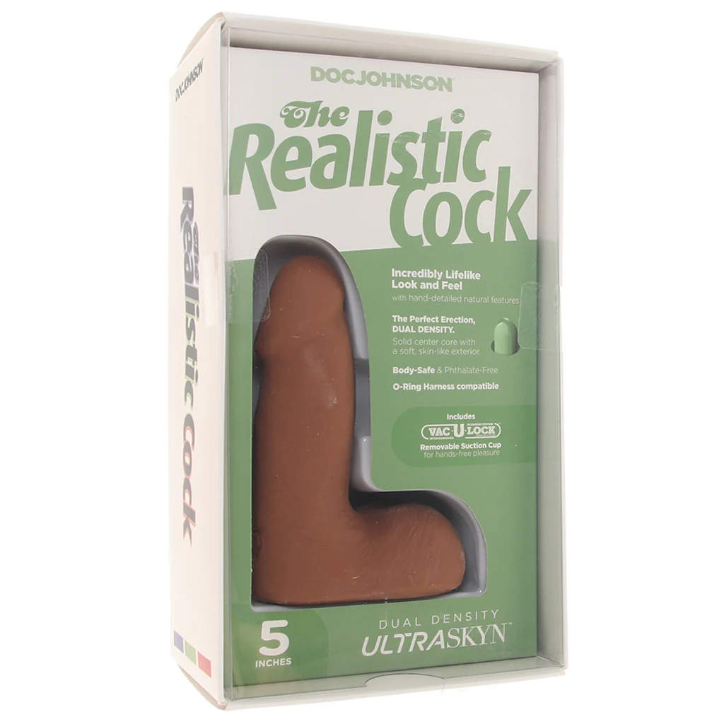 The Realistic 5 Inch Cock with Balls in Caramel - Image 6