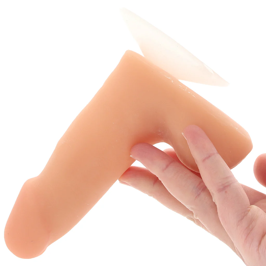 The Realistic 5 Inch Cock with Balls in Vanilla - Image 4