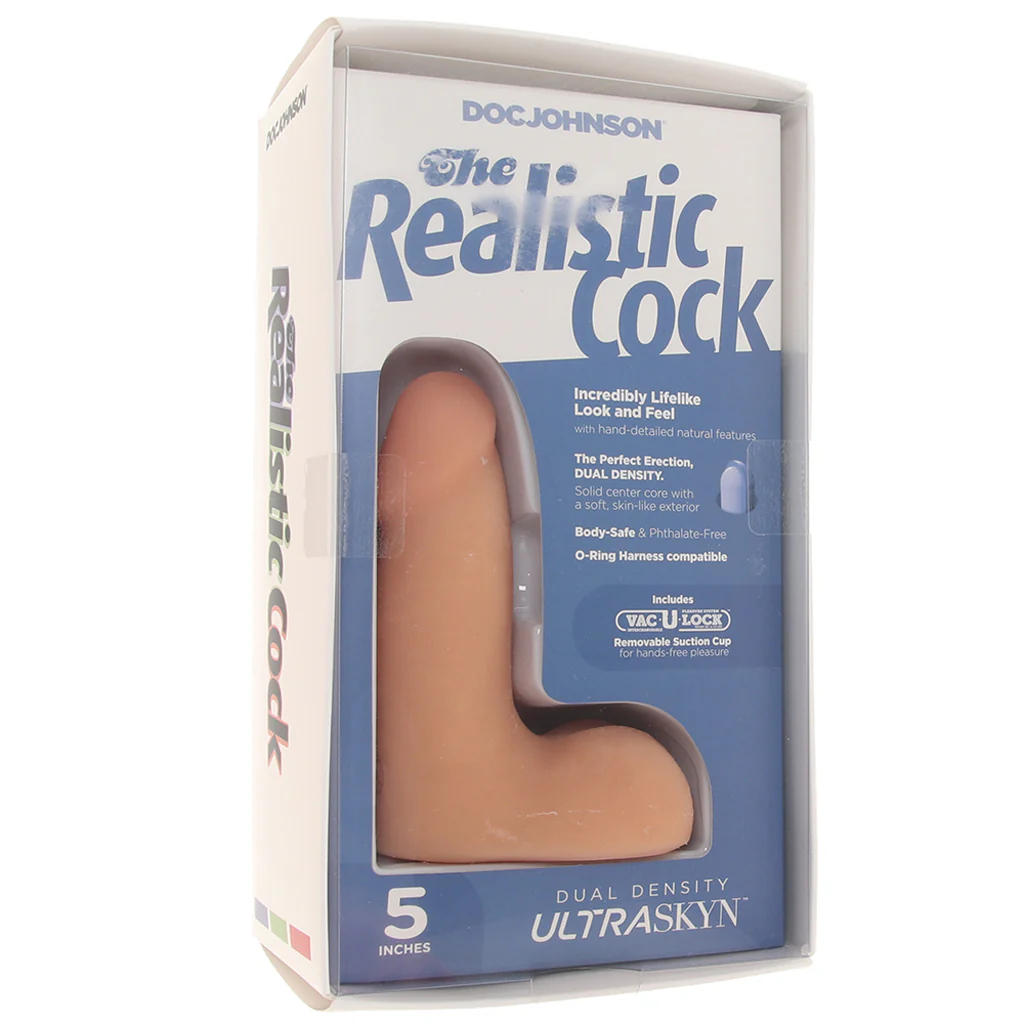 The Realistic 5 Inch Cock with Balls in Vanilla - Image 6