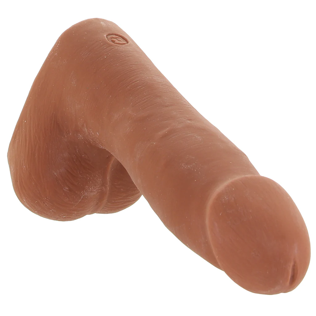 The Realistic 7 Inch Cock with Balls in Caramel - Image 2