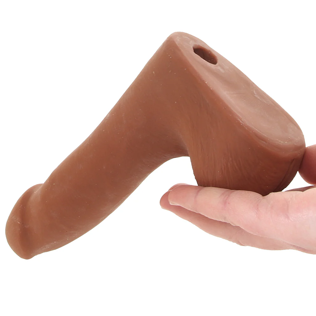 The Realistic 7 Inch Cock with Balls in Caramel - Image 4