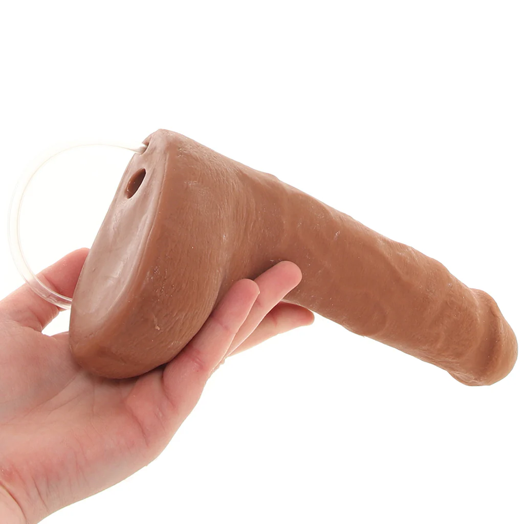The Realistic 9.5 Inch Squirting Cock in Caramel - Image 4