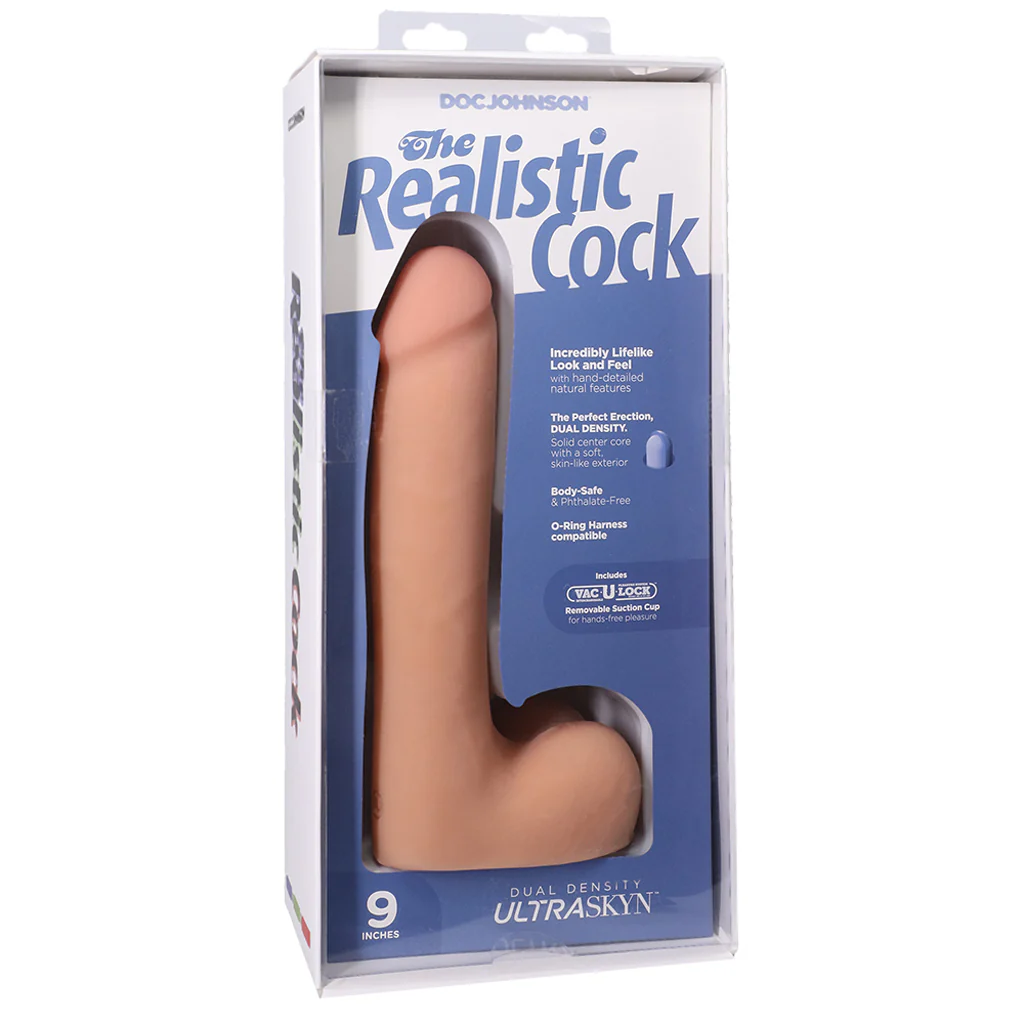 The Realistic 9 Inch Cock with Balls in Vanilla - Image 6