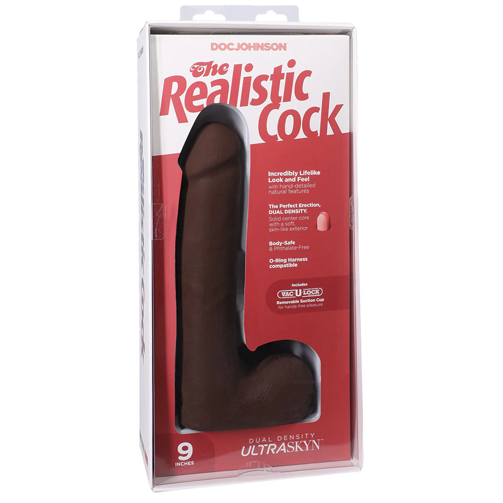 The Realistic 9 Inch Cock with Balls in Chocolate - Image 6