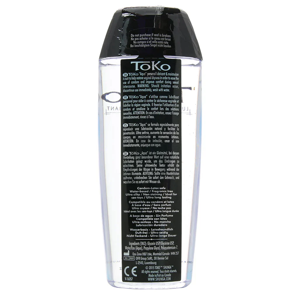 Toko Aqua Water Based Personal Lubricant 5.5oz/163ml - Image 6