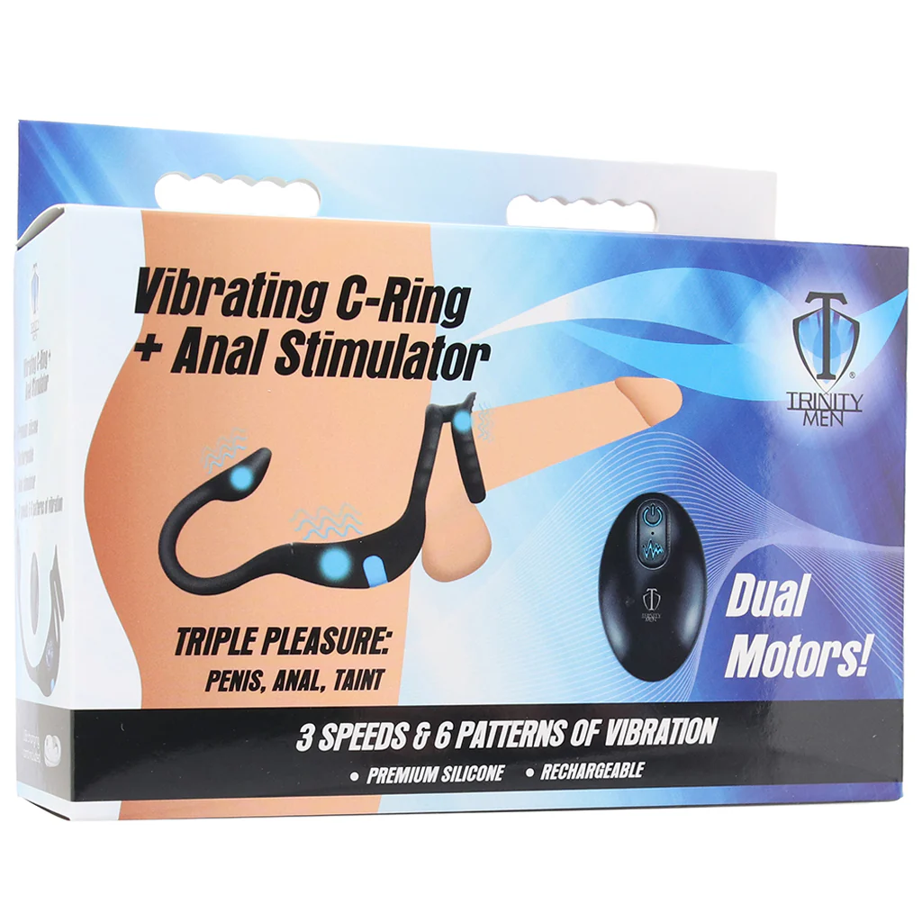 Trinity Men Vibrating C-Ring & Anal Stimulator - Image 6