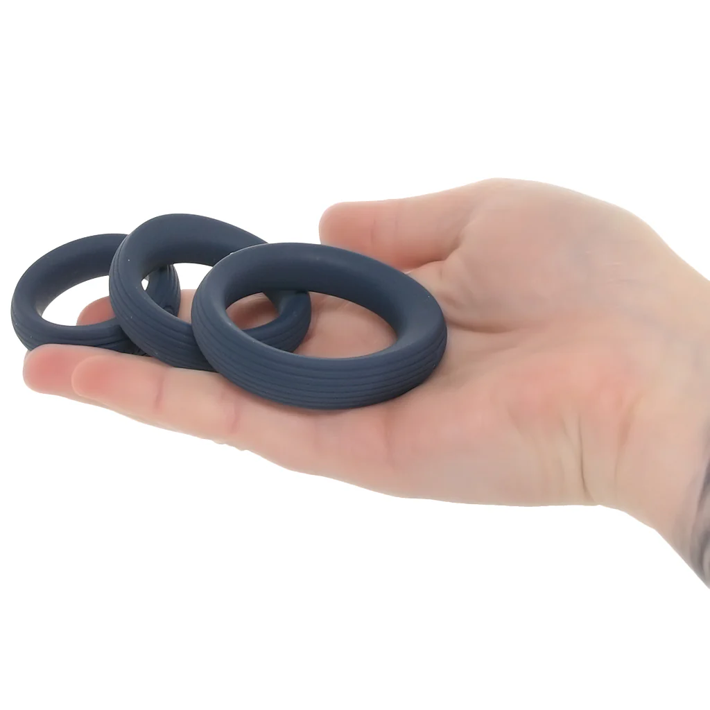 TriOOO Silicone Cock Ring Set - Image 4