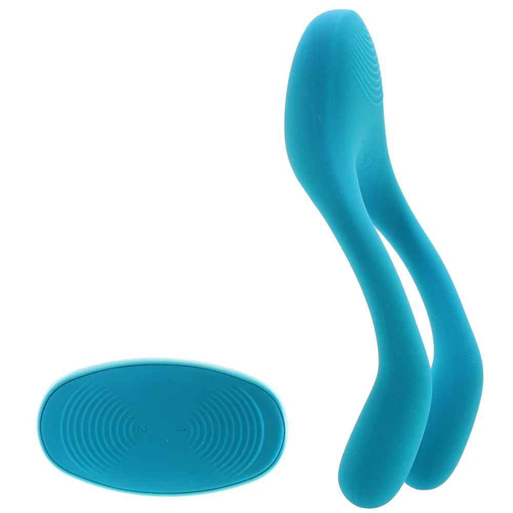 Tryst V2. Multi-Erogenous Silicone Vibe in Teal - Image 5