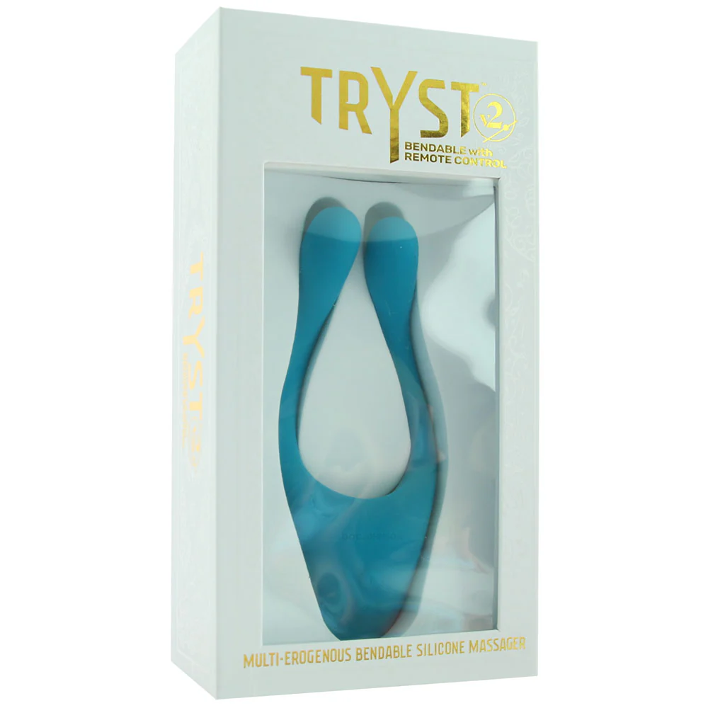 Tryst V2. Multi-Erogenous Silicone Vibe in Teal - Image 6