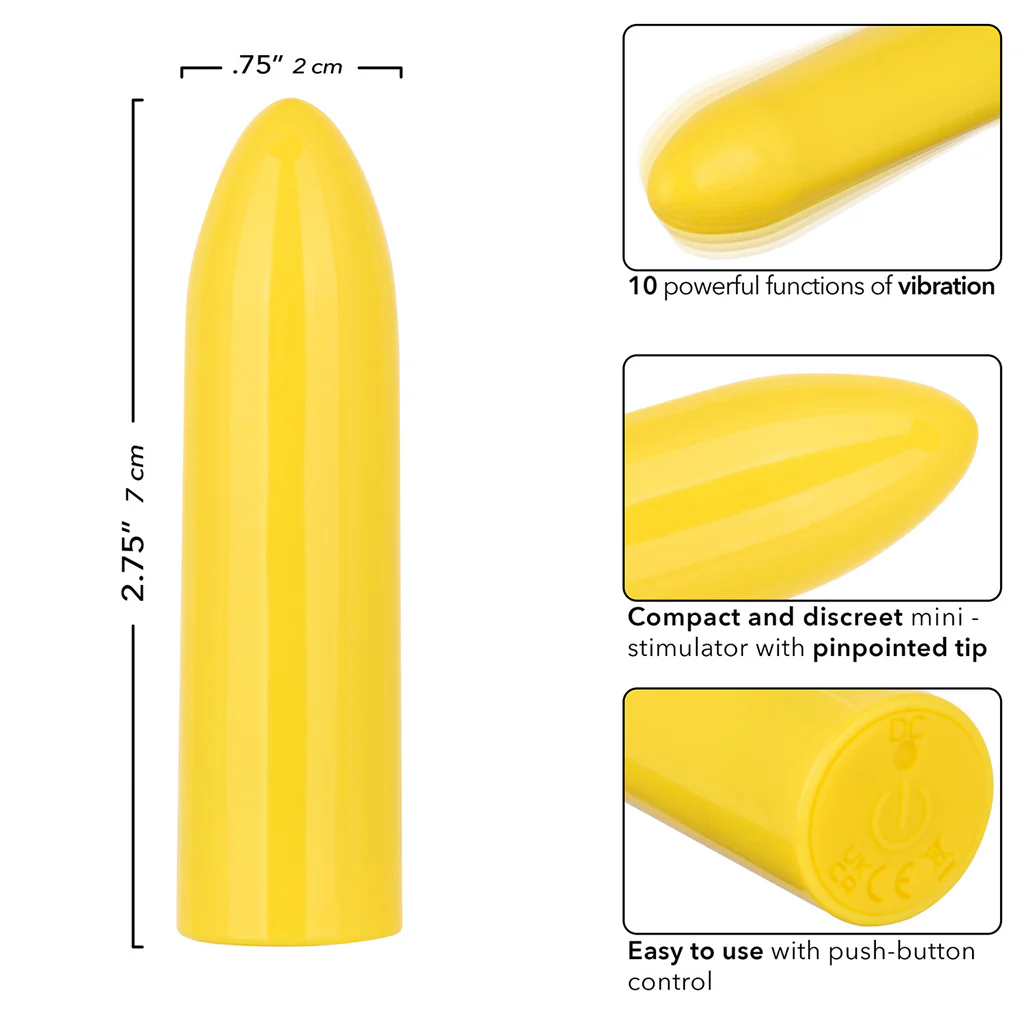 Turbo Buzz Classic Mini Bullet Vibe in Yellow - Image 8