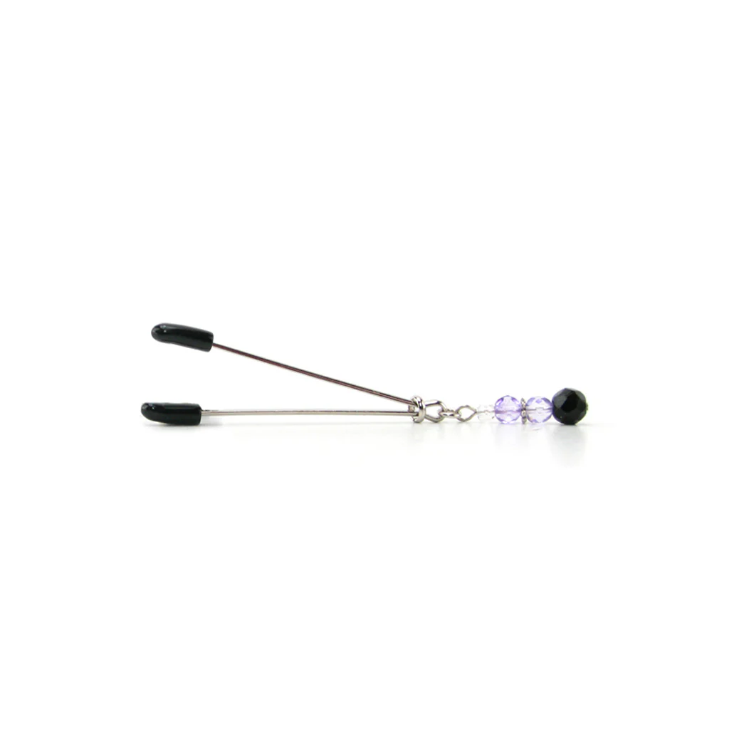 Tweezer Clit Clamp with Purple Beads - Image 4
