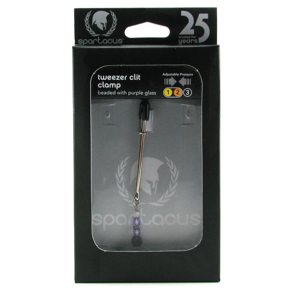 Tweezer Clit Clamp with Purple Beads - Image 6