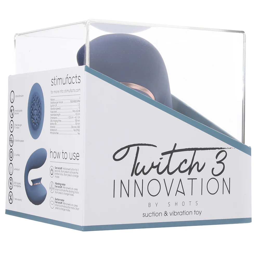 Twitch 3 Innovation G-Spot and Suction Vibe in Blue - Image 6