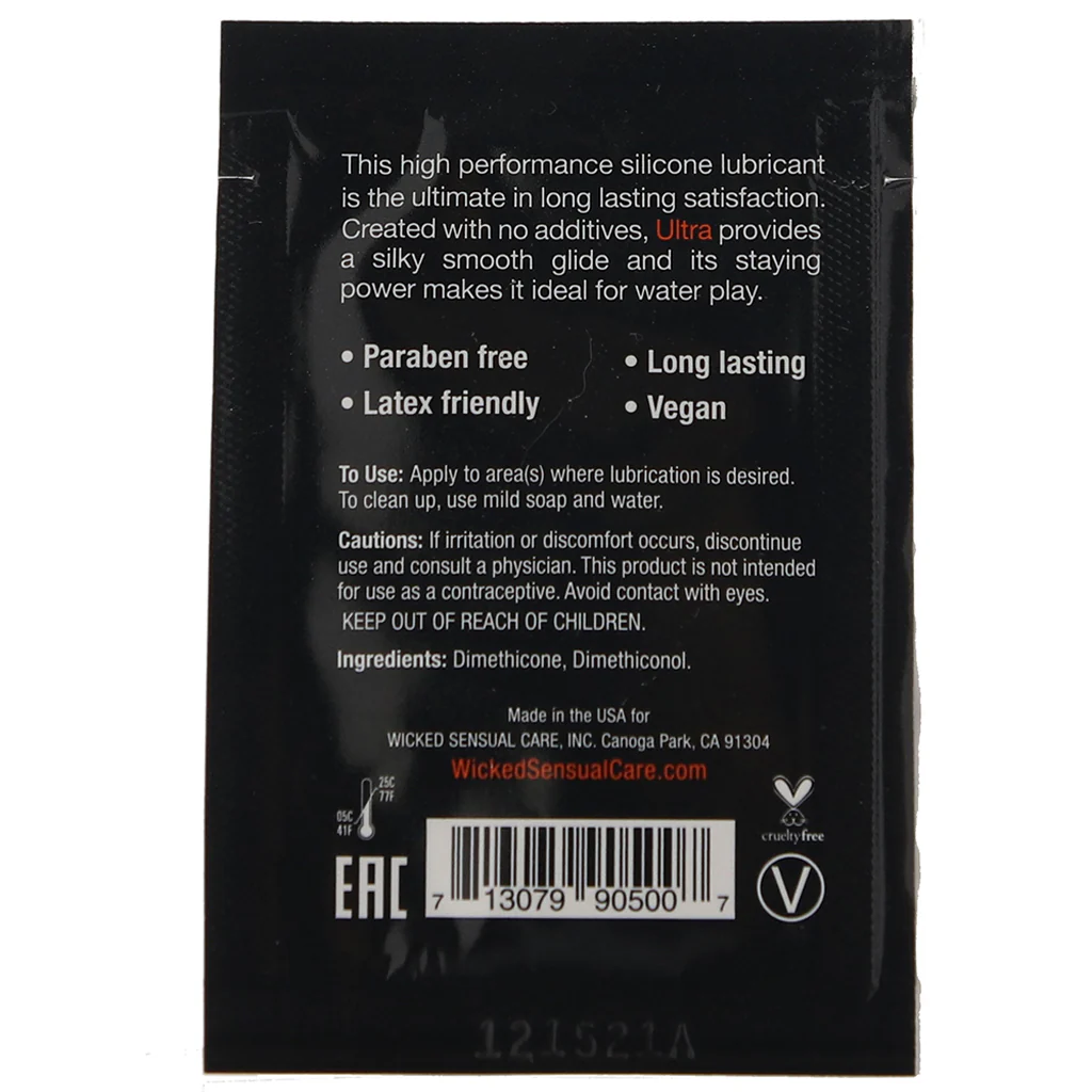 Ultra Silicone Based Intimate Lube in .10oz/3ml - Image 6