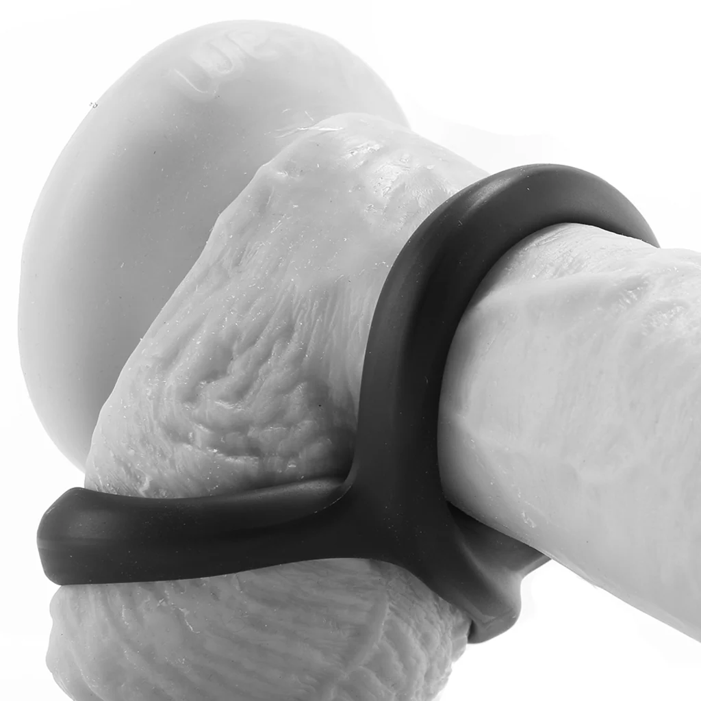 Ultra-Soft Crazy 8 Cock Ring in Black - Image 2